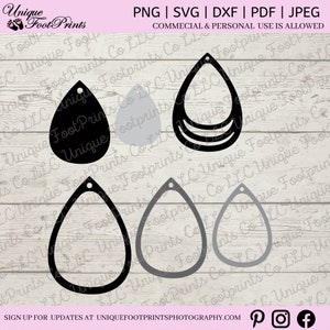 Earrings SVG Bundle - Earring Template SVG - Leather Earrings Cut File -Glowforge Digital Download-Wood Earrings Template-Earring Bundle SVG