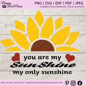 You Are My Sunshine Svg - Sunshine Svg - Inspirational Quote Svg - Cricut Cut File - Instant Download for Home Decor and DIY Projects