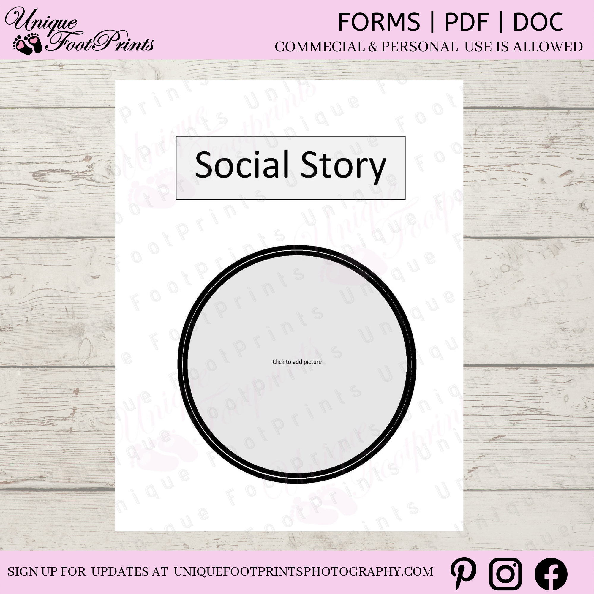 Editable Social Story Template Editable Social Story Template