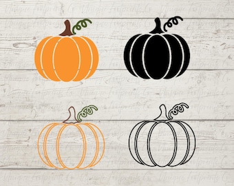 Pumpa SVG-paket – Halloween och höst Clipart (digital nedladdning)