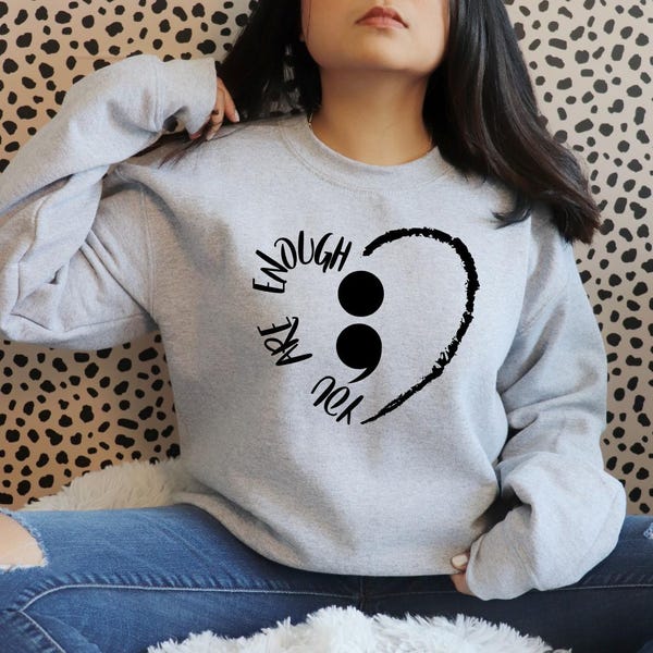 Project Semicolon SVG- You are enough svg- suicide prevention- suicide awareness svg- semi  svg-  Project semicolon svg- semicolon svg
