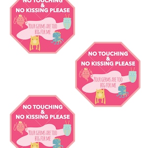 No Touching and No Kissing Car Seat Tag, PRINTABLE INSTANT DOWNLOAD ...
