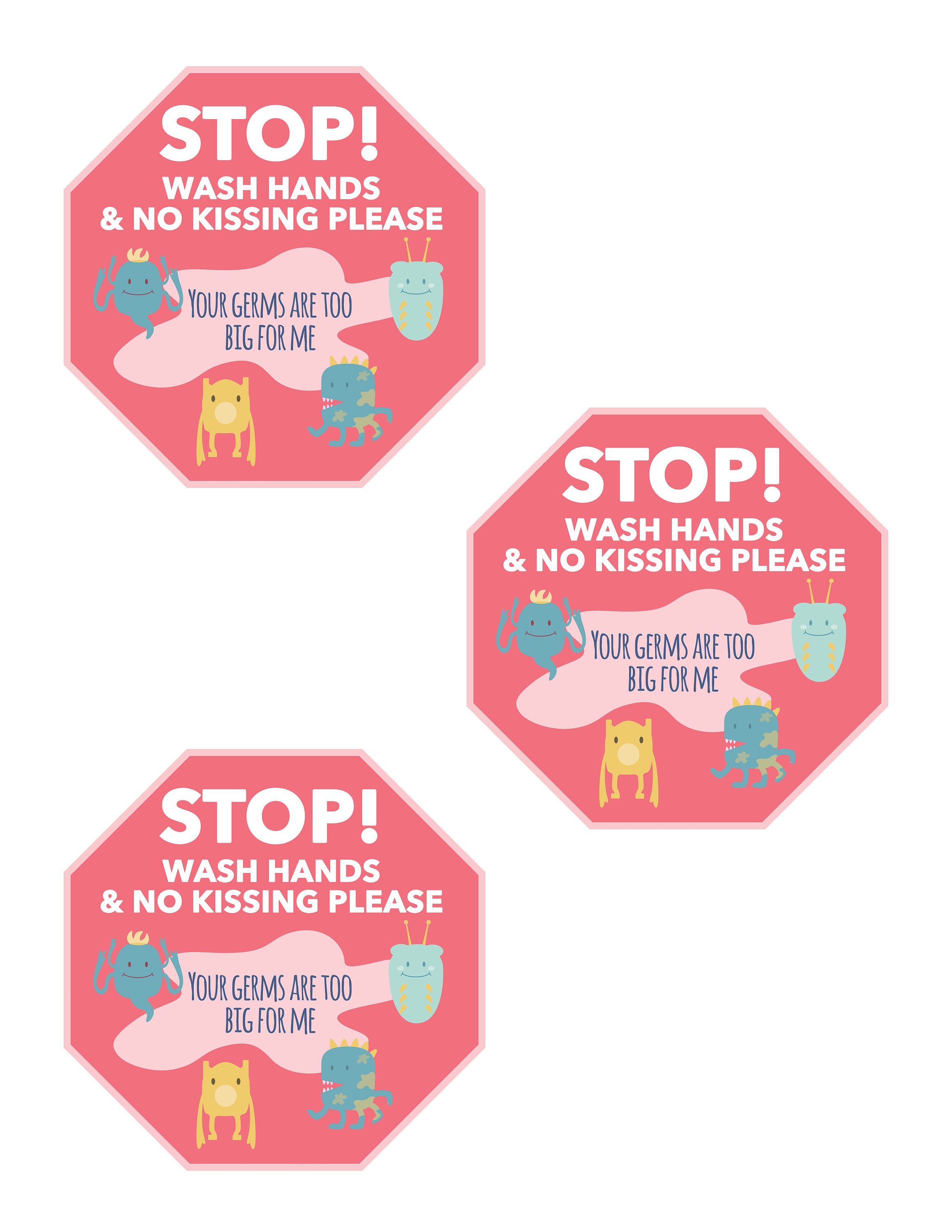 Wash Hands &amp; No Kissing, Newborn Car Seat Tag, PRINTABLE INSTANT ...