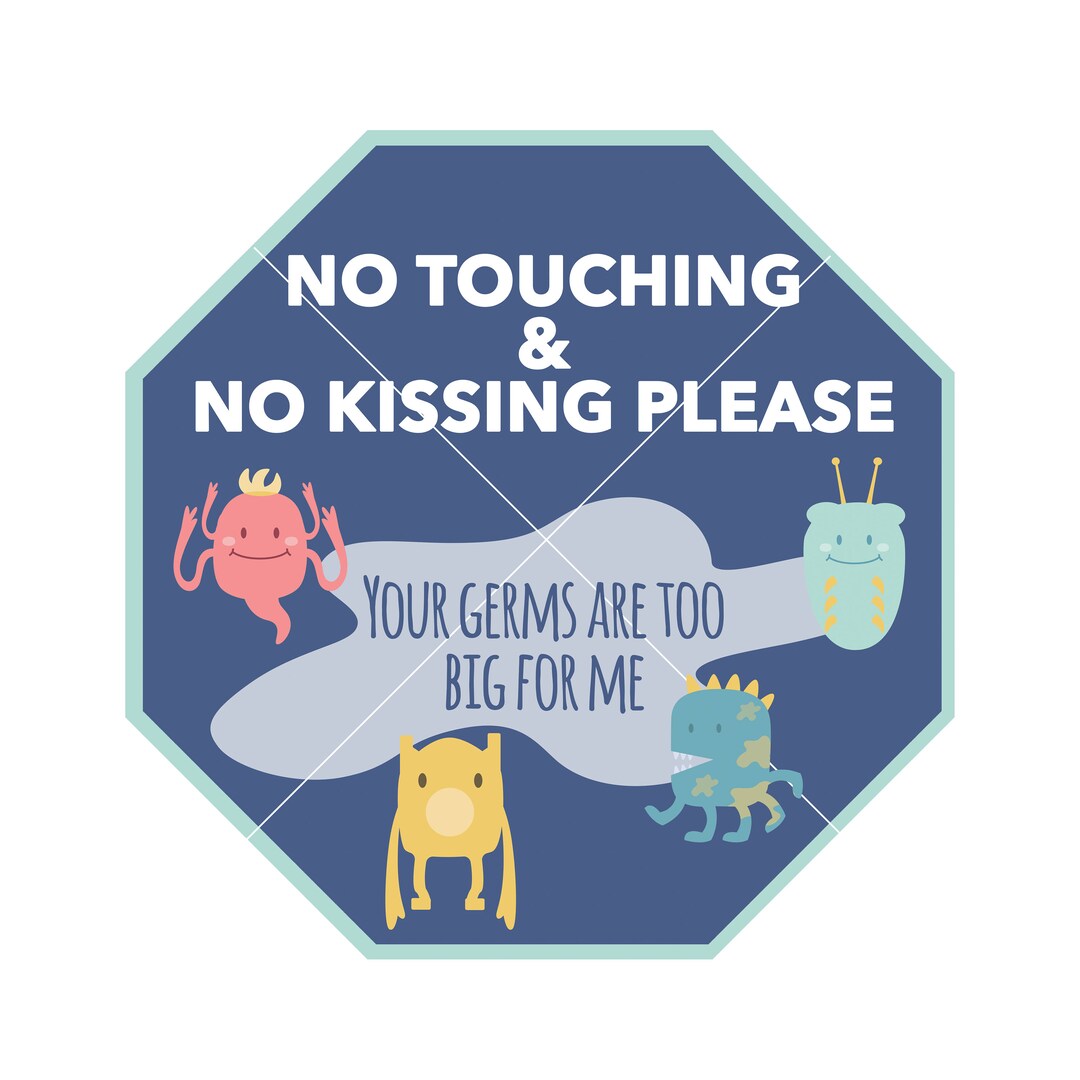 No Touching and No Kissing Car Seat Tag, PRINTABLE INSTANT DOWNLOAD ...