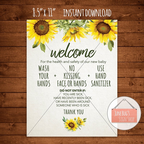 Immunocompromised Sign - Etsy