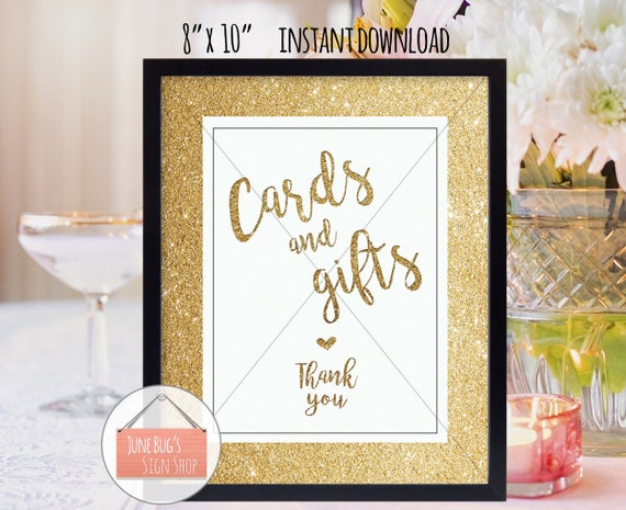 Cards and Gifts Sign PRINTABLE INSTANT DOWNLOAD Reception | Etsy