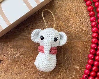 Crochet Elephant Ornament Pattern - Instant Download - Amigurumi Pattern