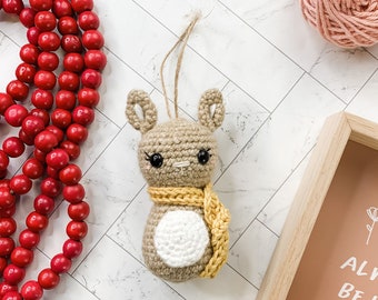 Crochet Bunny Ornament Pattern - Instant Download - Amigurumi Pattern