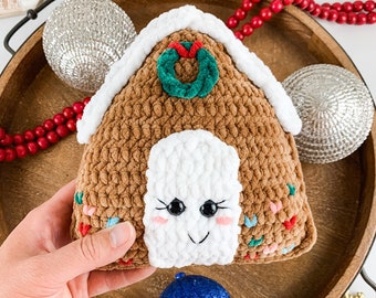Crochet Gingerbread House Pattern - Instant Download - Amigurumi Pattern