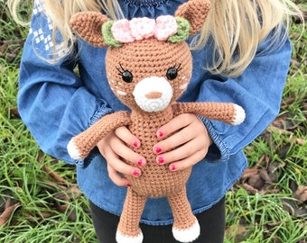 Crochet Deer Pattern - Instant Download - PDF Amigurumi Fawn Pattern