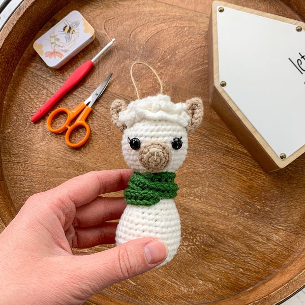 Crochet Llama Ornament Pattern - Instant Download - Amigurumi Pattern