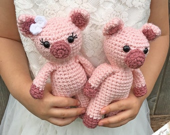 Mini Amigurumi Pig Pattern - Instant Download - PDF Crochet Pattern