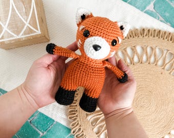 Crochet Mini Red Panda Pattern - Digital PDF Download - Amigurumi Pattern