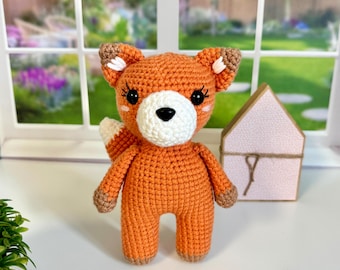 Crochet Mini Fox Pattern - Digital PDF Download - Amigurumi Pattern