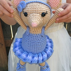 Amigurumi Ballerina Ostrich, Mouse and Kitten Pattern Instant Download Crochet Pattern and Tutorial image 4