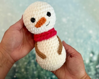 Crochet Plush Snowman Pattern - Instant Download PDF - Amigurumi Pattern