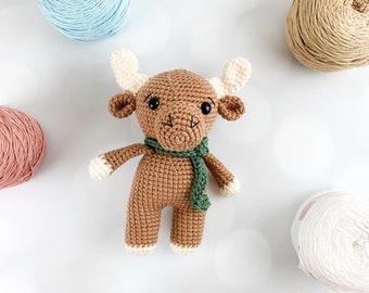 Crochet Mini Moose Pattern - Instant Download - Amigurumi Pattern