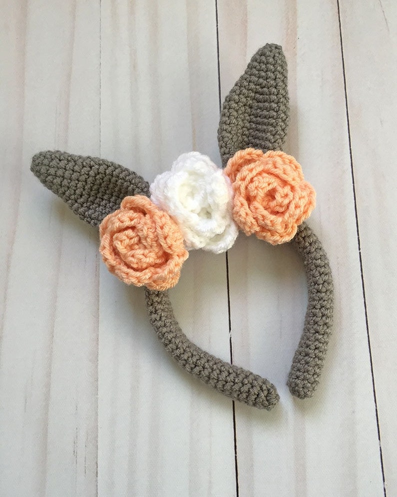 Crochet Bunny Headband Pattern PDF Printable Copy image 3