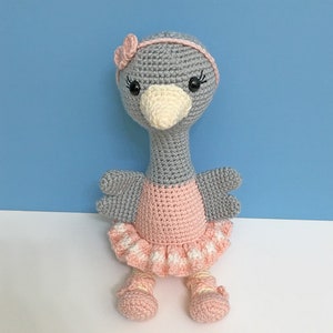 Amigurumi Ballerina Ostrich, Mouse and Kitten Pattern Instant Download Crochet Pattern and Tutorial image 9