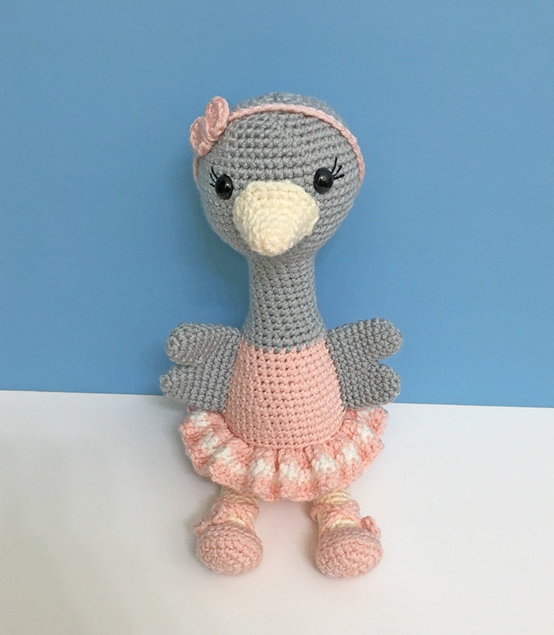 Amigurumi Ballerina Ostrich, Mouse and Kitten Pattern Instant Download Crochet Pattern and Tutorial image 9