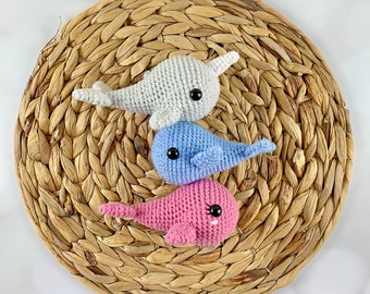 Crochet Whale and Narwhal Pattern - Instant Download - Easy Amigurumi Pattern