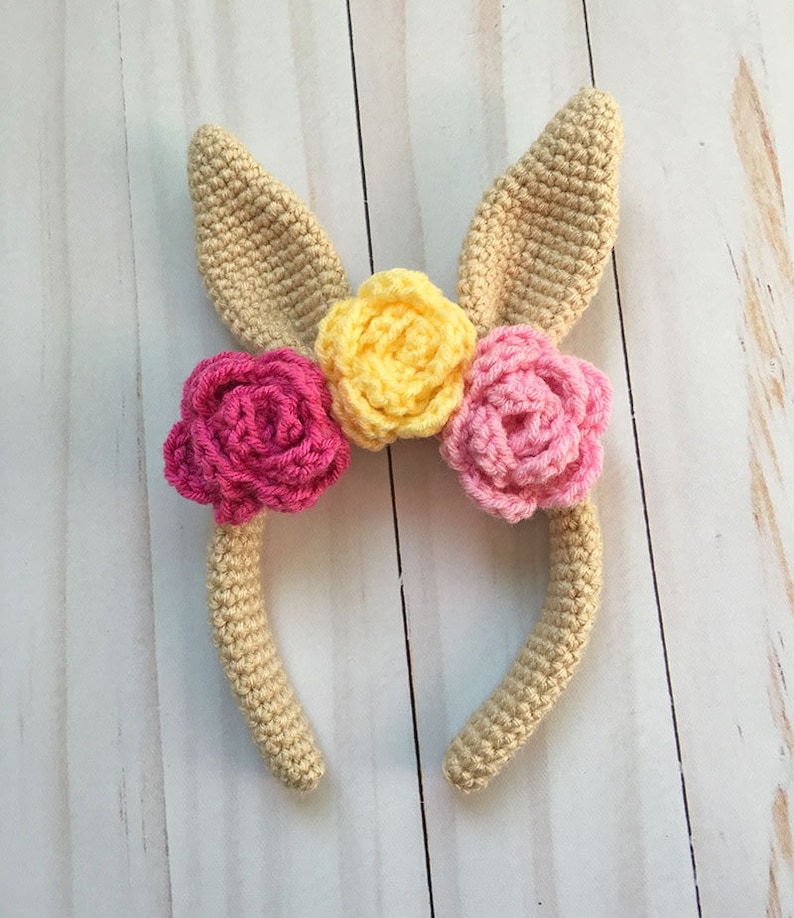 Crochet Bunny Headband Pattern PDF Printable Copy image 4