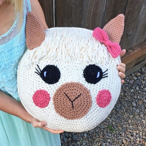 Crochet Llama Pillow Pattern Instant Download PDF Pattern image 1