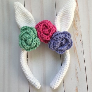 Crochet Bunny Headband Pattern PDF Printable Copy image 2