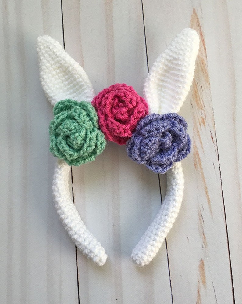 Crochet Bunny Headband Pattern PDF Printable Copy image 2