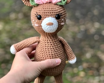 Crochet Deer Pattern - Instant Download - PDF Amigurumi Fawn Pattern
