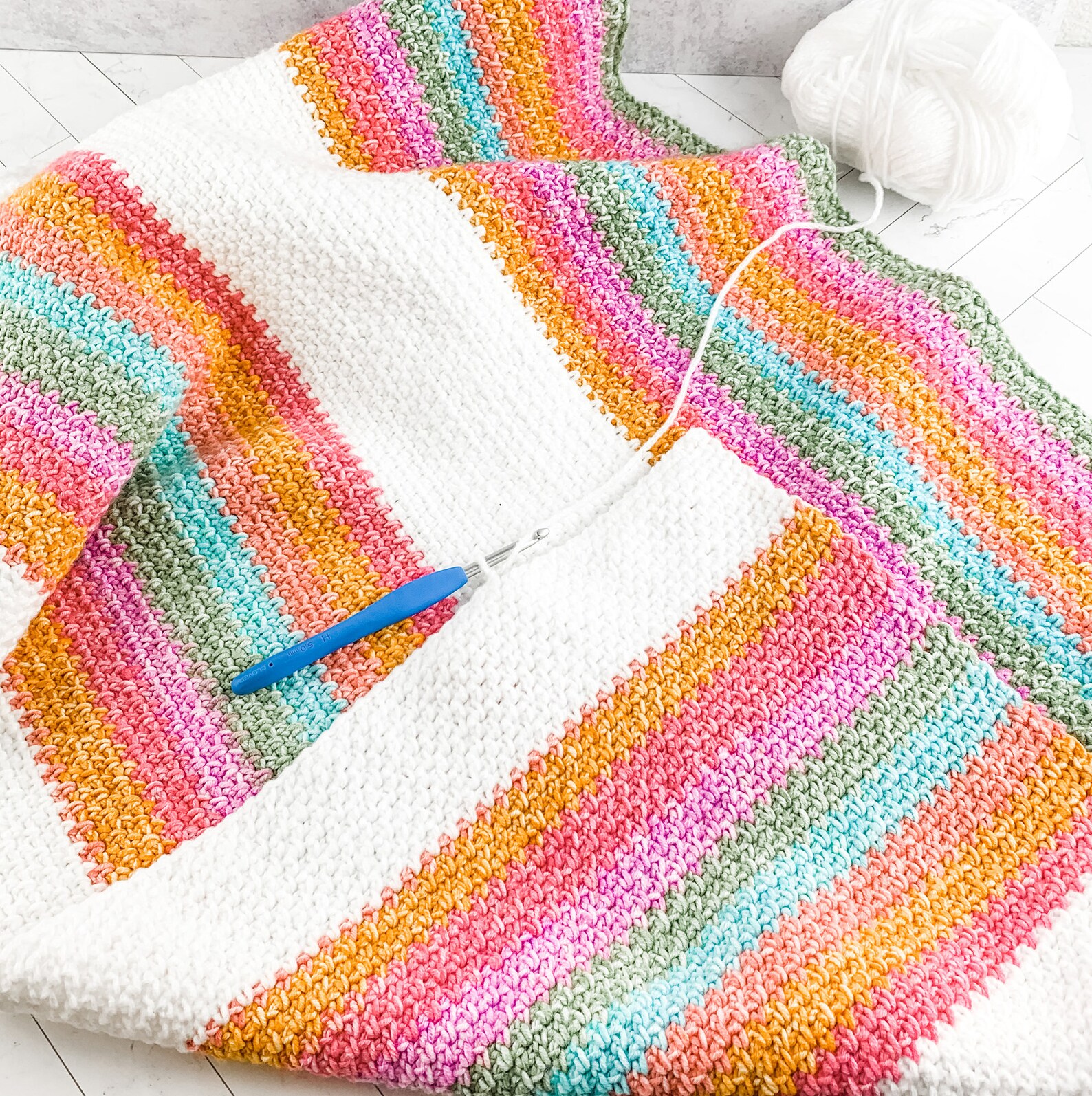 Crochet Linen Stitch Blanket Pattern Instant Download | Etsy