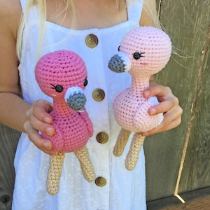 Mini Crochet Flamingo Pattern - Instant Download - Amigurumi Flamingo