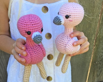 Mini Crochet Flamingo Pattern - Instant Download - Amigurumi Flamingo