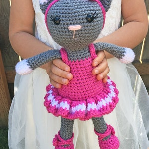 Amigurumi Ballerina Ostrich, Mouse and Kitten Pattern Instant Download Crochet Pattern and Tutorial image 5