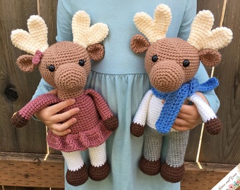 Amigurumi Moose Pattern - Instant Download - Crochet Moose Pattern