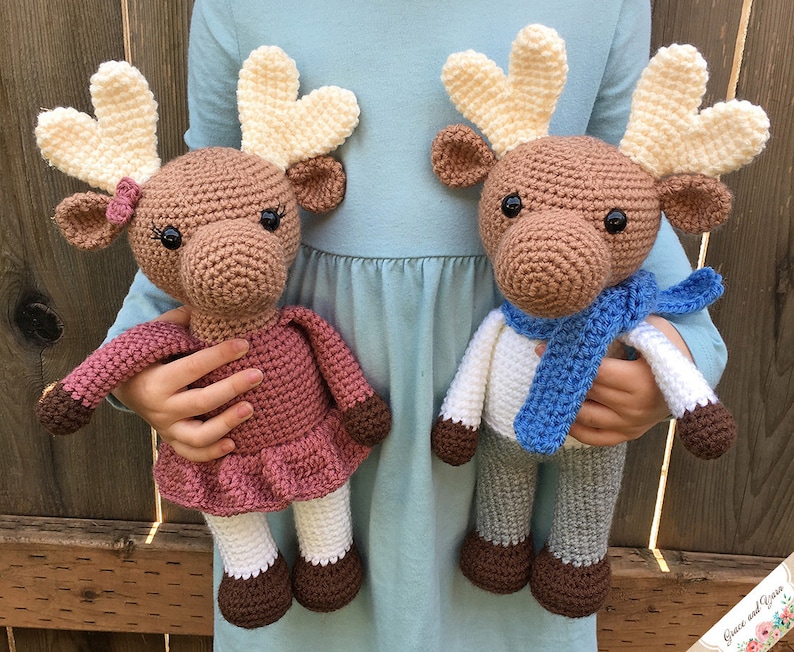 Amigurumi Moose Pattern Instant Download Crochet Moose Pattern image 1