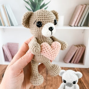 Crochet Valentine Trio - Brown Bear, Panda, and Koala Pattern - Instant Download - Amigurumi Pattern