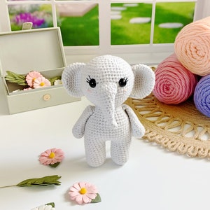 Crochet Mini Elephant Pattern - Digital PDF Download - Amigurumi Pattern