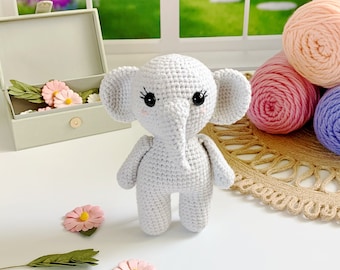 Crochet Mini Elephant Pattern - Digital PDF Download - Amigurumi Pattern