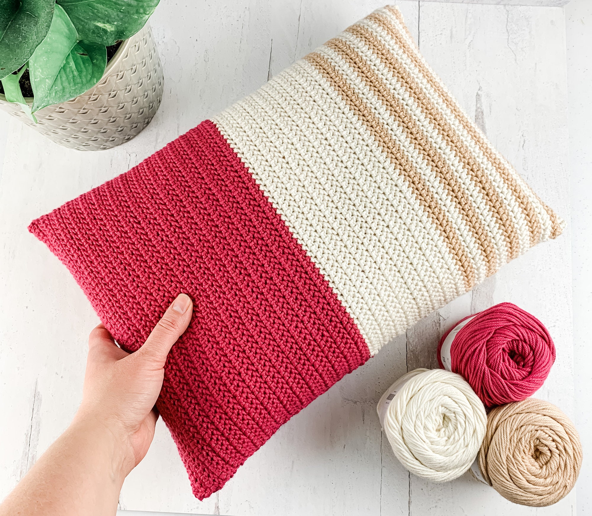 Crochet Throw Pillow Pattern Instant Download Etsy Sweden