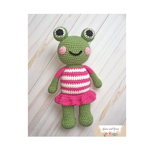 Mia The Frog - PDF Crochet Pattern - Instant Download - Amigurumi Frog