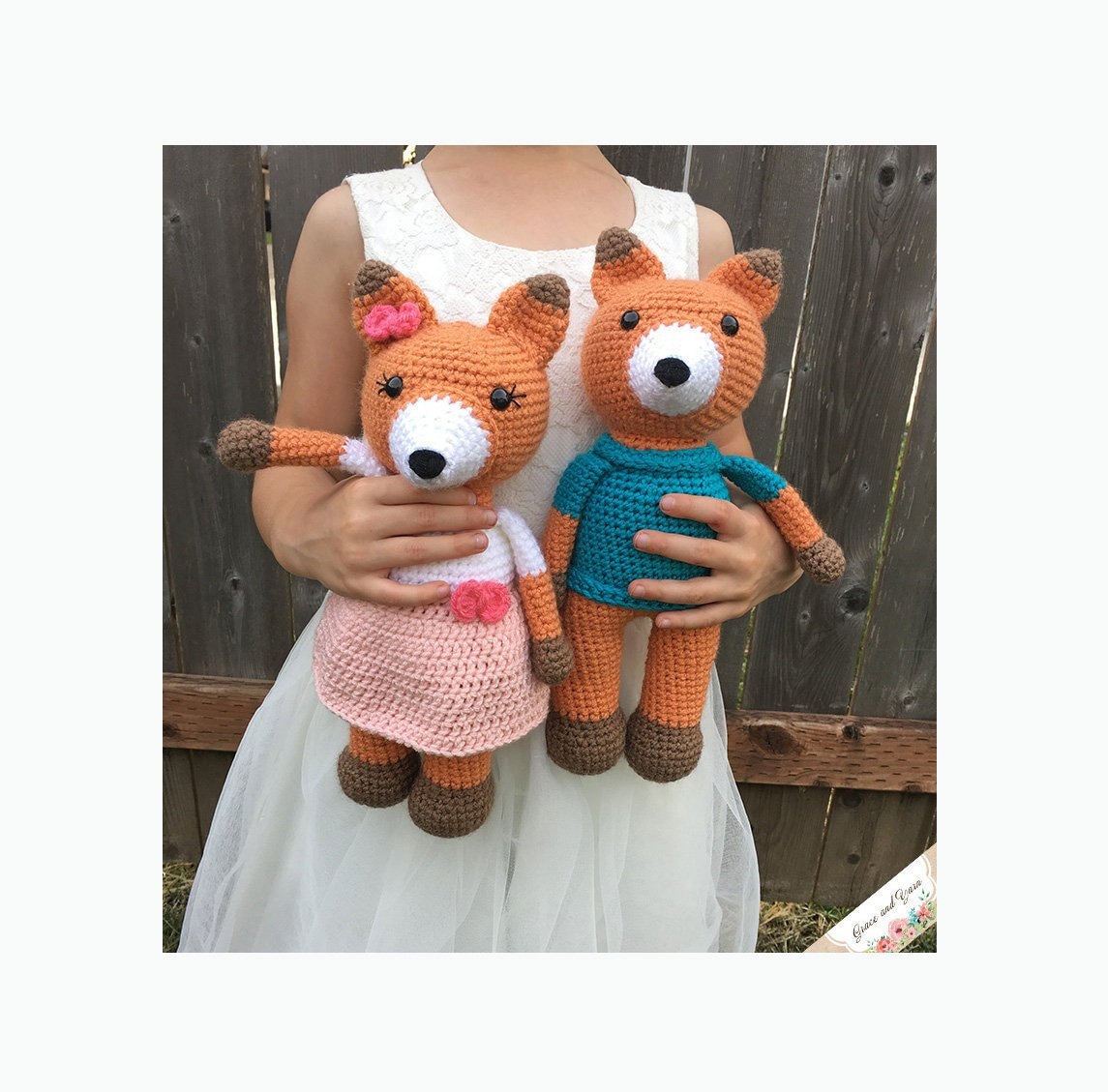 40 Fox Crochet Patterns: Fun & Easy Projects for Crafty Individuals 22 Eli and Emma the Fox