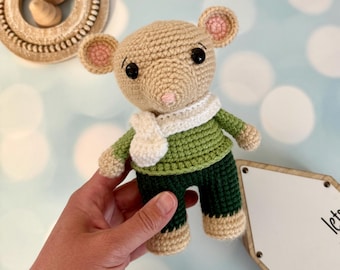 Crochet Mini Christmas Mouse Pattern - Digital PDF Download - Amigurumi Pattern