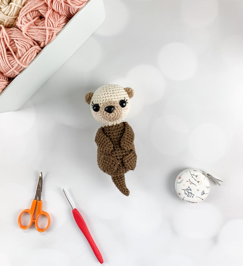 Patron de loutre au crochet Téléchargement immédiat Patron Amigurumi image 10