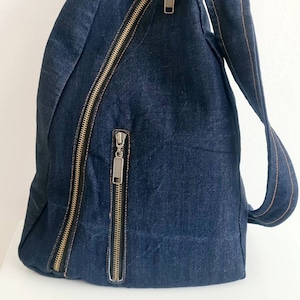 Black Denim Backpack Etsy UK