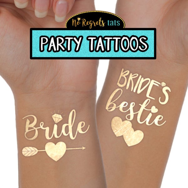 Besties with the bride / Best friend tattoos / best friend wedding / Bridesmaid bachelorette gift / bridesmaid bachelorette / Hen party gift