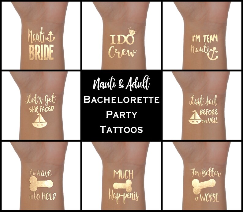 Tatuajes temporales dorados de Nash Bash: recuerdos para despedidas de soltera en Nashville imagen 5
