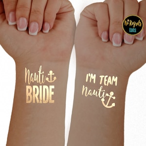 Tatouages nautiques de bachelorette / enterrement de vie de jeune fille nautique / Tatouage nautique / Anchors Away / Nauti bride / enterrement de vie de jeune fille nautique