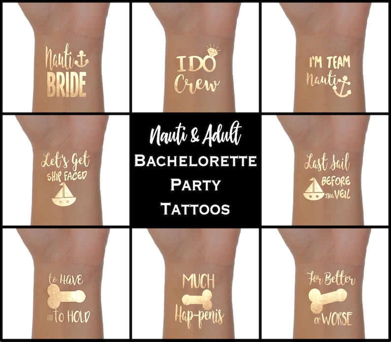 Tatuajes temporales metálicos "El último viaje de la novia": Despedida de soltera vaquera imagen 6