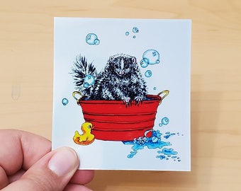 So Fresh and So Clean Skunk Holographic Sticker